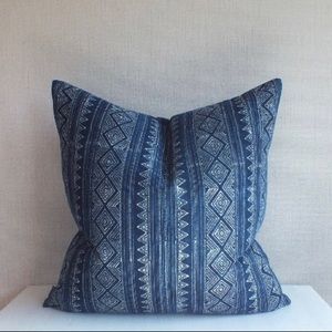 Patterned Indigo Euro Shams / Pillow Covers